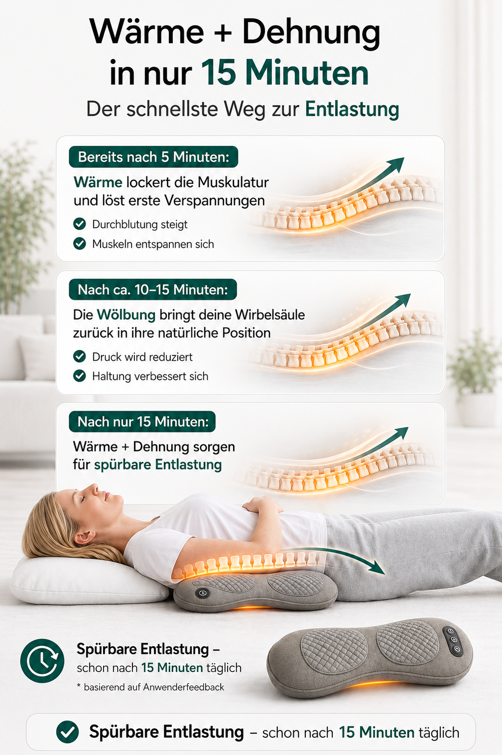 TheraLuxe RelaxPro™ – Endlich schmerzfrei aufstehen – 15 Minuten täglich für spürbare Erleichterung.