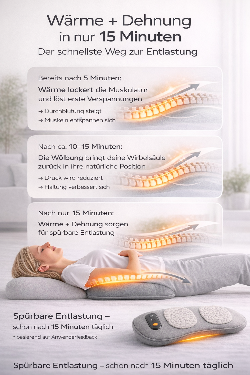 TheraLuxe RelaxPro™ – Endlich schmerzfrei aufstehen – 15 Minuten täglich für spürbare Erleichterung.