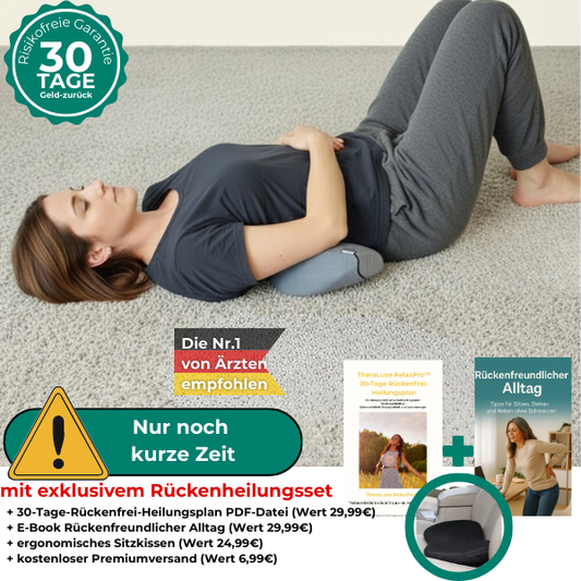 TheraLuxe RelaxPro™ - Verschaffe dir in nur 15 Minuten täglich Linderung bei Ischias- und Rückenschmerzen und gewinne  Komfort und Beweglichkeit zurück.